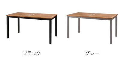 オリー ダイニングテーブル ダイニングテーブル 天然木 ガーデン 庭 屋外 テラス アルミ パラソルホール アジャスター かわいい おしゃれ ブラック 黒 インテリア 省スペース 新生活 一人暮らし(代引不可)