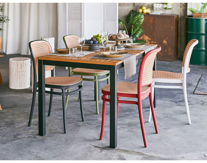 オリー ダイニングテーブル ダイニングテーブル 天然木 ガーデン 庭 屋外 テラス アルミ パラソルホール アジャスター かわいい おしゃれ ブラック 黒 インテリア 省スペース 新生活 一人暮らし(代引不可)