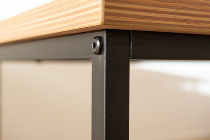 デスク パソコンデスク 120cm 学習机 勉強机 机 おしゃれ 木目調 ナチュラル スチール脚 オフィスデスク シンプルデスク テーブル 在宅勤務 テレワーク リモートワーク(代引不可)