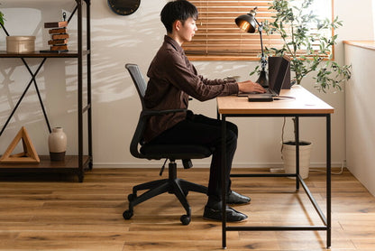 デスク パソコンデスク 120cm 学習机 勉強机 机 おしゃれ 木目調 ナチュラル スチール脚 オフィスデスク シンプルデスク テーブル 在宅勤務 テレワーク リモートワーク(代引不可)