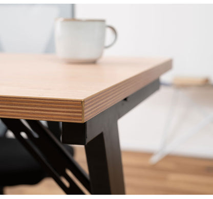 デスク 幅120cm パソコンデスク 学習机 勉強机 机 おしゃれ 木目調 ナチュラル スチール脚 オフィスデスク シンプルデスク テーブル 在宅勤務 テレワーク リモートワーク アジャスター(代引不可)