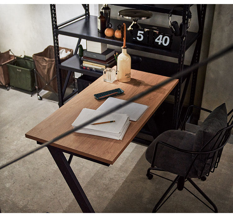 デスク 幅120cm パソコンデスク 学習机 勉強机 机 おしゃれ 木目調 ナチュラル スチール脚 オフィスデスク シンプルデスク テーブル 在宅勤務 テレワーク リモートワーク アジャスター(代引不可)