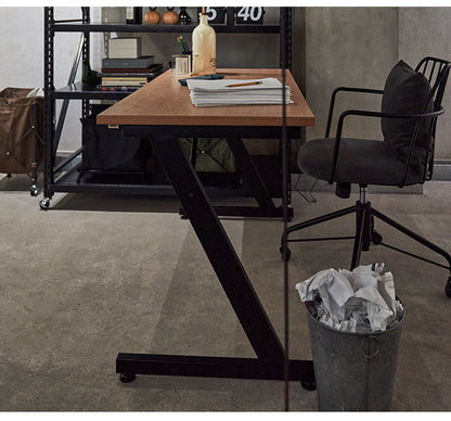 デスク 幅120cm パソコンデスク 学習机 勉強机 机 おしゃれ 木目調 ナチュラル スチール脚 オフィスデスク シンプルデスク テーブル 在宅勤務 テレワーク リモートワーク アジャスター(代引不可)