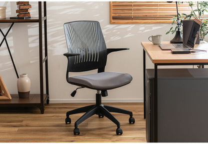 デスクチェア オフィスチェア チェア おしゃれ 椅子 キャスター付き 回転式 昇降機能 ロッキング機能 オフィス PC 肘付き ブラック グレー オレンジ ブルー グリーン(代引不可)