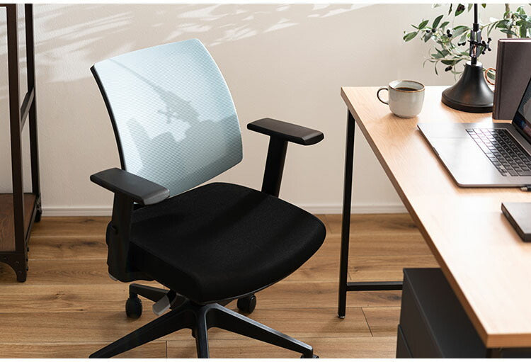 デスクチェア オフィスチェア チェア おしゃれ 椅子 キャスター付き 回転式 昇降機能 ロッキング機能 レバー式リクライニング オフィス PC 肘付き ベージュ ブルー オレンジ(代引不可)