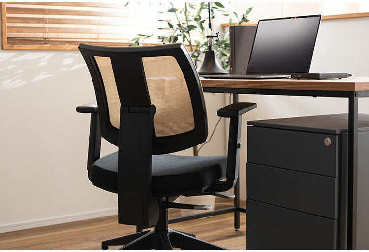 デスクチェア オフィスチェア チェア おしゃれ 椅子 キャスター付き 回転式 昇降機能 ロッキング機能 レバー式リクライニング オフィス PC 肘付き ベージュ ブルー オレンジ(代引不可)