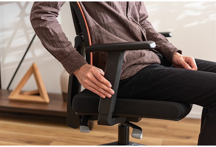 デスクチェア オフィスチェア チェア おしゃれ 椅子 キャスター付き 回転式 昇降機能 ロッキング機能 レバー式リクライニング オフィス PC 肘付き ベージュ ブルー オレンジ(代引不可)