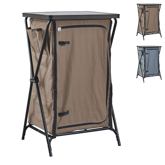 フォールディングキャビネット3D ラック キャビネット 3段 収納棚 おしゃれ 折りたたみ式 アウトドア コンパクト 持ち運び 布製 隠せる グレー ブラウン 新生活 母の日(代引不可)