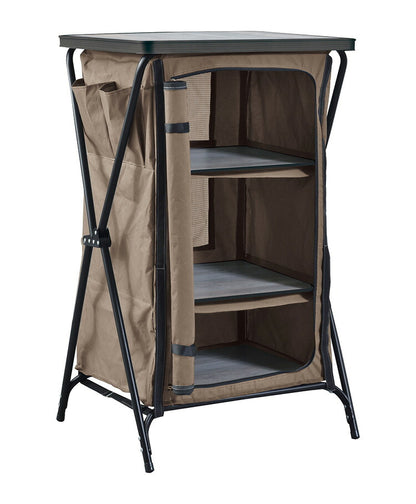 フォールディングキャビネット3D ラック キャビネット 3段 収納棚 おしゃれ 折りたたみ式 アウトドア コンパクト 持ち運び 布製 隠せる グレー ブラウン 新生活 母の日(代引不可)