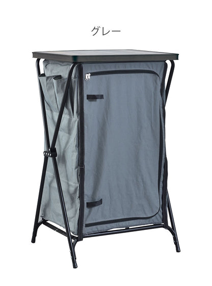フォールディングキャビネット3D ラック キャビネット 3段 収納棚 おしゃれ 折りたたみ式 アウトドア コンパクト 持ち運び 布製 隠せる グレー ブラウン 新生活 母の日(代引不可)
