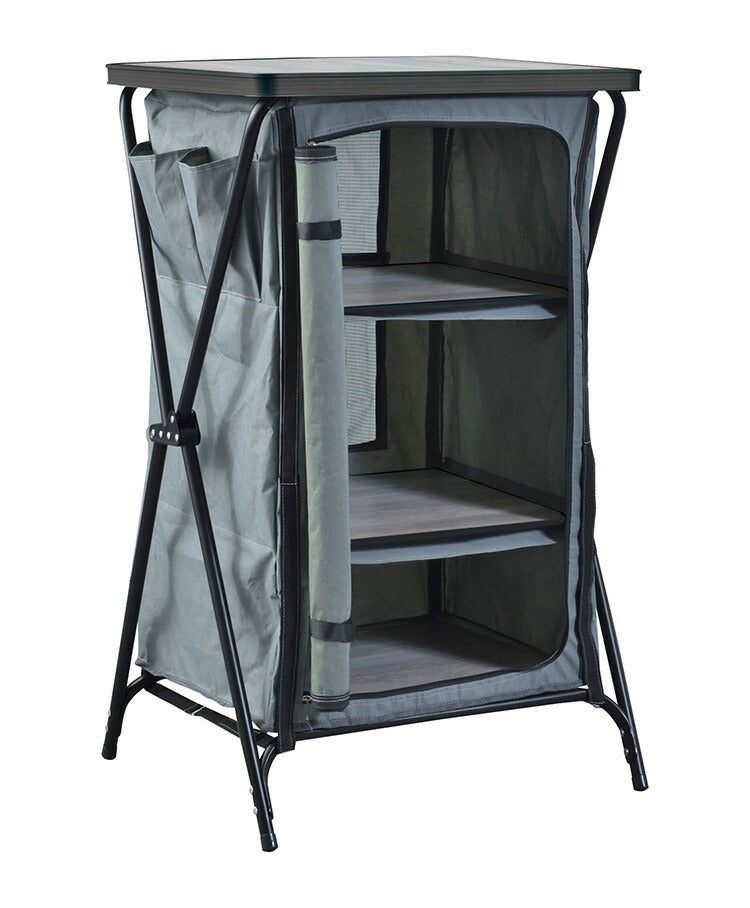 フォールディングキャビネット3D ラック キャビネット 3段 収納棚 おしゃれ 折りたたみ式 アウトドア コンパクト 持ち運び 布製 隠せる グレー ブラウン 新生活 母の日(代引不可)