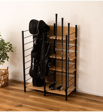 ゴルフラック ゴルフ クラブスタンド ディスプレイ 組み立て式 収納 省スペース 大容量 インテリア おしゃれ 北欧 ラック シェルフ クラブホルダー リビング 趣味 シンプル 家具 収納家具 見せる収納(代引不可)