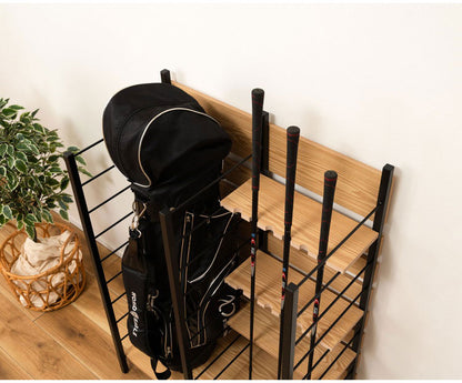 ゴルフラック ゴルフ クラブスタンド ディスプレイ 組み立て式 収納 省スペース 大容量 インテリア おしゃれ 北欧 ラック シェルフ クラブホルダー リビング 趣味 シンプル 家具 収納家具 見せる収納(代引不可)