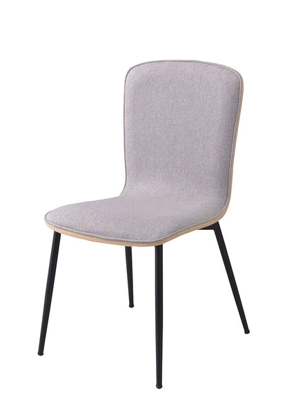 チェア ダイニングチェア アームレスチェア 北欧 木製 アームレス 肘なし おしゃれ ブラウン グレー スチール脚 ファブリック シンプル(代引不可)