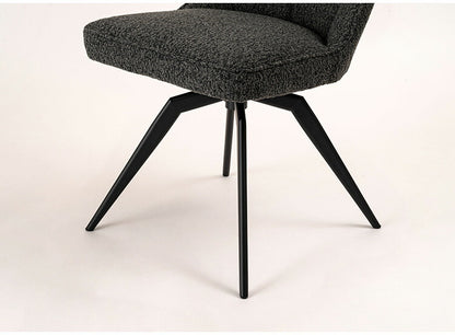 回転チェア PC-181 東谷 チェア 回転 ダイニングチェア パーソナルチェア デスクチェア イス 椅子 チェアー 背もたれ 肘なし アームレス 座面高49cm 布地 ファブリック クッション 座面 グレー(代引不可)