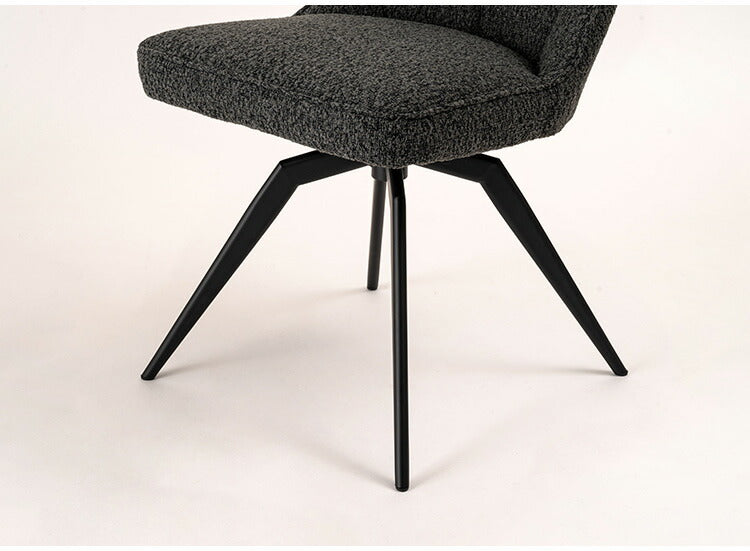 回転チェア PC-181 東谷 チェア 回転 ダイニングチェア パーソナルチェア デスクチェア イス 椅子 チェアー 背もたれ 肘なし アームレス 座面高49cm 布地 ファブリック クッション 座面 グレー(代引不可)