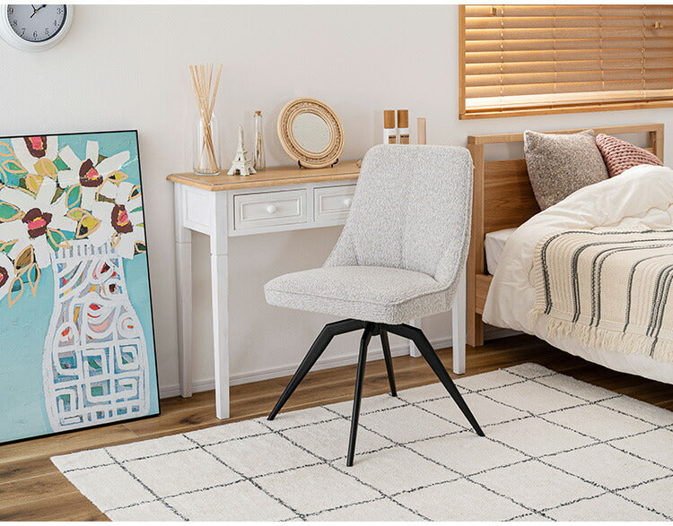 回転チェア PC-181 東谷 チェア 回転 ダイニングチェア パーソナルチェア デスクチェア イス 椅子 チェアー 背もたれ 肘なし アームレス 座面高49cm 布地 ファブリック クッション 座面 グレー(代引不可)