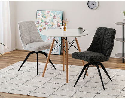 回転チェア PC-181 東谷 チェア 回転 ダイニングチェア パーソナルチェア デスクチェア イス 椅子 チェアー 背もたれ 肘なし アームレス 座面高49cm 布地 ファブリック クッション 座面 グレー(代引不可)