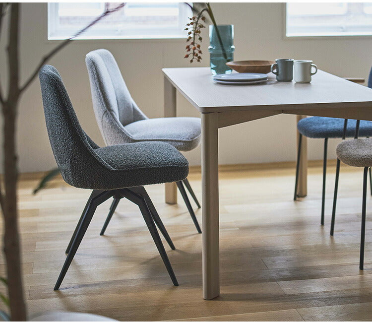 回転チェア PC-181 東谷 チェア 回転 ダイニングチェア パーソナルチェア デスクチェア イス 椅子 チェアー 背もたれ 肘なし アームレス 座面高49cm 布地 ファブリック クッション 座面 グレー(代引不可)