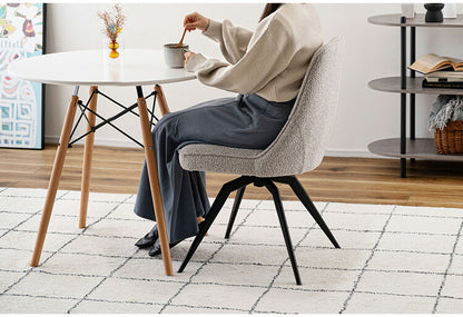 回転チェア PC-181 東谷 チェア 回転 ダイニングチェア パーソナルチェア デスクチェア イス 椅子 チェアー 背もたれ 肘なし アームレス 座面高49cm 布地 ファブリック クッション 座面 グレー(代引不可)