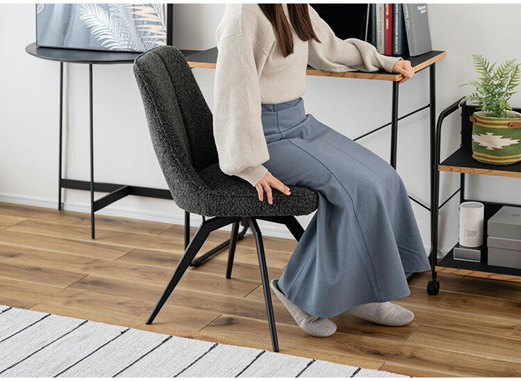 回転チェア PC-181 東谷 チェア 回転 ダイニングチェア パーソナルチェア デスクチェア イス 椅子 チェアー 背もたれ 肘なし アームレス 座面高49cm 布地 ファブリック クッション 座面 グレー(代引不可)