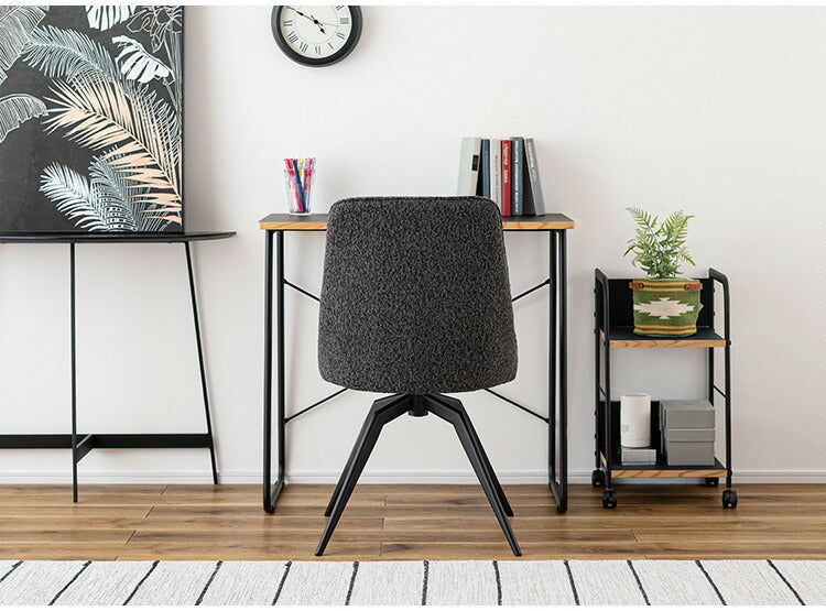 回転チェア PC-181 東谷 チェア 回転 ダイニングチェア パーソナルチェア デスクチェア イス 椅子 チェアー 背もたれ 肘なし アームレス 座面高49cm 布地 ファブリック クッション 座面 グレー(代引不可)