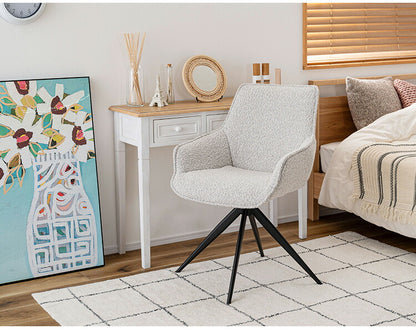 回転アームチェア PC-182 東谷 チェア 回転 ダイニングチェア パーソナルチェア デスクチェア イス 椅子 チェアー 背もたれ 肘付き 肘掛け アームレスト 座面高49cm 布地 ファブリック(代引不可)