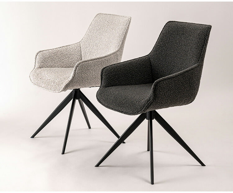 回転アームチェア PC-182 東谷 チェア 回転 ダイニングチェア パーソナルチェア デスクチェア イス 椅子 チェアー 背もたれ 肘付き 肘掛け アームレスト 座面高49cm 布地 ファブリック(代引不可)