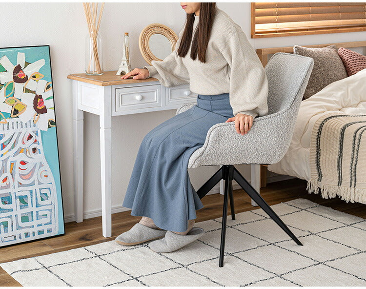 回転アームチェア PC-182 東谷 チェア 回転 ダイニングチェア パーソナルチェア デスクチェア イス 椅子 チェアー 背もたれ 肘付き 肘掛け アームレスト 座面高49cm 布地 ファブリック(代引不可)