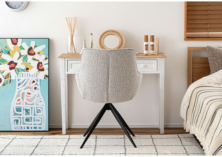 回転アームチェア PC-182 東谷 チェア 回転 ダイニングチェア パーソナルチェア デスクチェア イス 椅子 チェアー 背もたれ 肘付き 肘掛け アームレスト 座面高49cm 布地 ファブリック(代引不可)