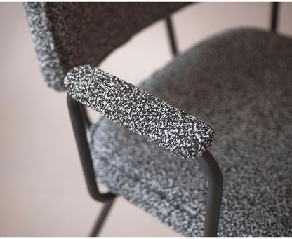 アームチェア PC-183 東谷 ダイニングチェア アームチェア 肘掛けあり 肘つき 肘あり アームレスト スチール ブークレ ブークレ生地 おしゃれ シンプル モダン スタイリッシュ インダストリアル(代引不可)