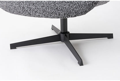 ラウンジチェア PC-185 東谷 ラウンジチェア パーソナルチェア 回転式 混色生地 ダークグレー イス 椅子 クッション性 おしゃれ シンプル モダン 回転チェア ワークチェア 在宅勤務 テレワーク(代引不可)