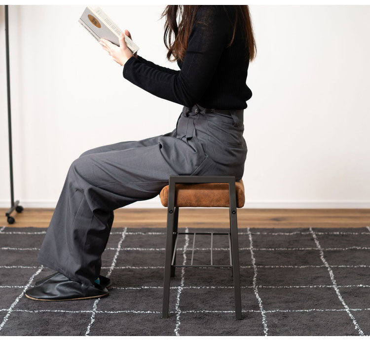 スツール スツール 収納あり 取っ手つき レザー風 棚付き アジャスター 椅子 チェア 椅子 背もたれなし チェアー モダン シンプル シック ブラック 黒 インテリア 北欧 おしゃれ 新生活(代引不可)