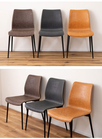 チェア ダイニングチェア チェアー イス 椅子 いす おしゃれ デスクチェア ソフトレザー 合皮 スチール インダストリアル ヴィンテージ ダイニング 在宅ワーク 在宅 テレワーク リモートワーク(代引不可)