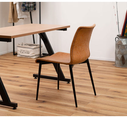 チェア ダイニングチェア チェアー イス 椅子 いす おしゃれ デスクチェア ソフトレザー 合皮 スチール インダストリアル ヴィンテージ ダイニング 在宅ワーク 在宅 テレワーク リモートワーク(代引不可)