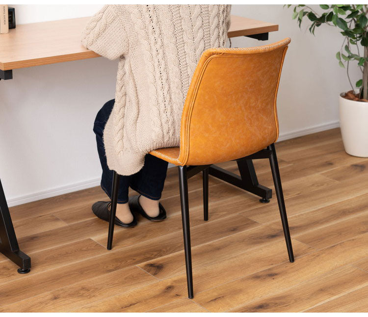 チェア ダイニングチェア チェアー イス 椅子 いす おしゃれ デスクチェア ソフトレザー 合皮 スチール インダストリアル ヴィンテージ ダイニング 在宅ワーク 在宅 テレワーク リモートワーク(代引不可)