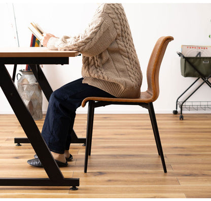 チェア ダイニングチェア チェアー イス 椅子 いす おしゃれ デスクチェア ソフトレザー 合皮 スチール インダストリアル ヴィンテージ ダイニング 在宅ワーク 在宅 テレワーク リモートワーク(代引不可)