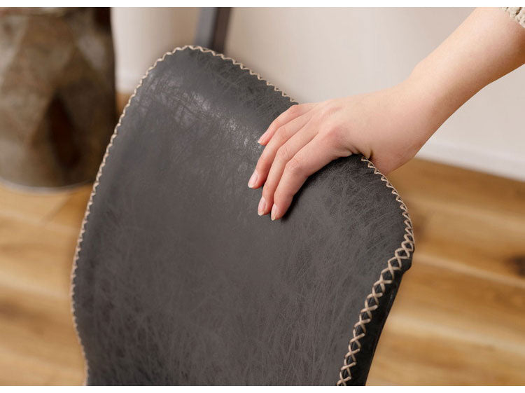 チェア ダイニングチェア チェアー イス 椅子 いす おしゃれ デスクチェア ソフトレザー 合皮 スチール インダストリアル ヴィンテージ ダイニング 在宅ワーク 在宅 テレワーク リモートワーク(代引不可)