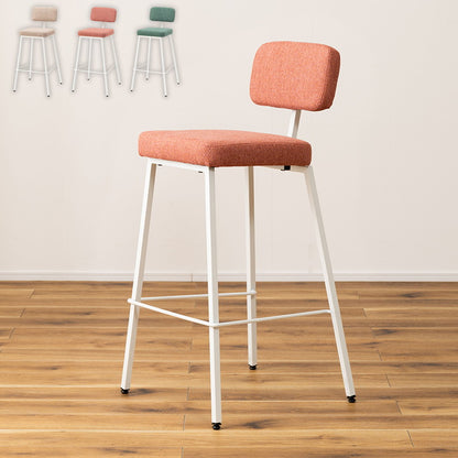 チェア カウンターチェア チェアー 椅子 イス いす 北欧 おしゃれ フットレスト ダイニングチェア レッド ベージュ グリーン かわいい アームレス 肘なし 背もたれ 布地 ファブリック(代引不可)