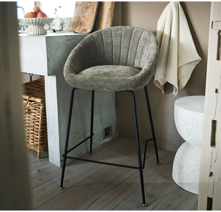 ハイチェア PC-266 東谷 ハイチェア カウンターチェア チェア 椅子 イス シンプル モダン スチール 布地 肘あり 肘掛け 背もたれ カウンター ハイテーブル グレー ダークグレー グレージュ(代引不可)