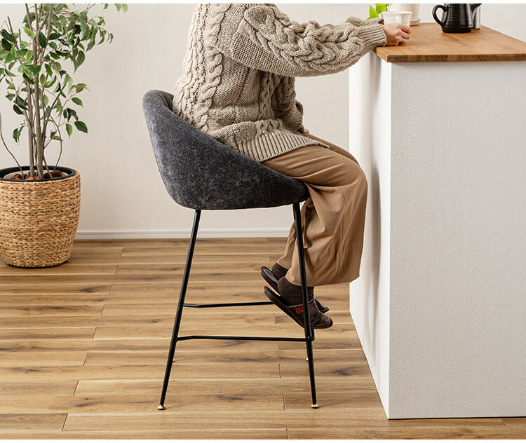 ハイチェア PC-266 東谷 ハイチェア カウンターチェア チェア 椅子 イス シンプル モダン スチール 布地 肘あり 肘掛け 背もたれ カウンター ハイテーブル グレー ダークグレー グレージュ(代引不可)