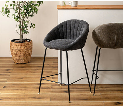 ハイチェア PC-266 東谷 ハイチェア カウンターチェア チェア 椅子 イス シンプル モダン スチール 布地 肘あり 肘掛け 背もたれ カウンター ハイテーブル グレー ダークグレー グレージュ(代引不可)