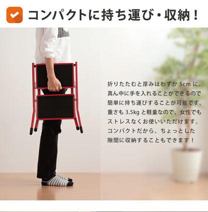 脚立 折りたたみ おしゃれ 踏み台 ステップスツール ステップ踏み台 2段 ステップ台 スチールステップスツール(代引不可)