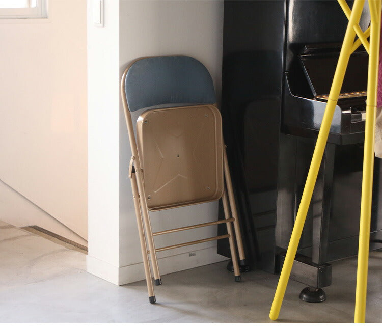 チェア パイプチェア パイプイス フォールディングチェア PC-33 東谷 ハイスツール 背もたれ 折りたたみ椅子 おしゃれ シンプル かわいい ナチュラル 北欧 隙間収納 スリム(代引不可)