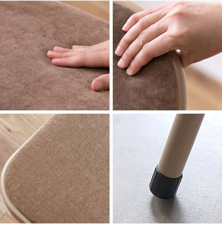 【同色4脚セット】チェア パイプチェア パイプイス フォールディングチェア PC-33 東谷 ハイスツール 背もたれ 折りたたみ椅子 おしゃれ シンプル かわいい ナチュラル 北欧 隙間収納 スリム(代引不可)