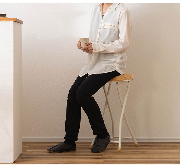 スツール 隙間収納 ロック付き ハイスツール フォールディング 折りたたみ 椅子 いす イス チェア 腰掛け おしゃれ シンプル アームレス 肘なし 背もたれなし コンパクト 北欧(代引不可)