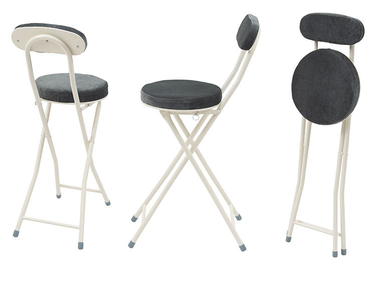 チェア ハイチェア ハイスツール フォールディングチェア 背もたれ 折りたたみ椅子 おしゃれ シンプル かわいい ナチュラル 北欧 隙間収納 スリム(代引不可)