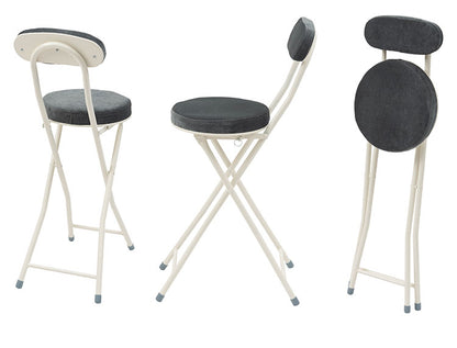 チェア ハイチェア ハイスツール フォールディングチェア 背もたれ 折りたたみ椅子 おしゃれ シンプル かわいい ナチュラル 北欧 隙間収納 スリム(代引不可)