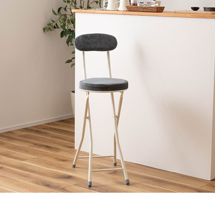 チェア ハイチェア ハイスツール フォールディングチェア 背もたれ 折りたたみ椅子 おしゃれ シンプル かわいい ナチュラル 北欧 隙間収納 スリム(代引不可)