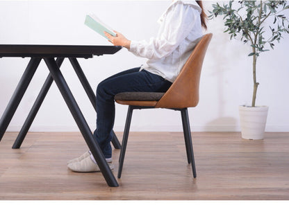 【同色2脚セット】アファブル チェア 幅50cm チェア ダイニングチェア 椅子 イス ダイニング PC-362 東谷 スチール ソフトレザー スタイリッシュチェア ダイニングチェア スチール ソフトレザー(代引不可)